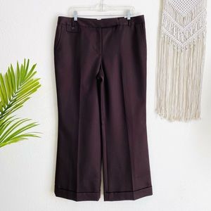 LOFT NWT Brown Flare Dress Pants Size 16